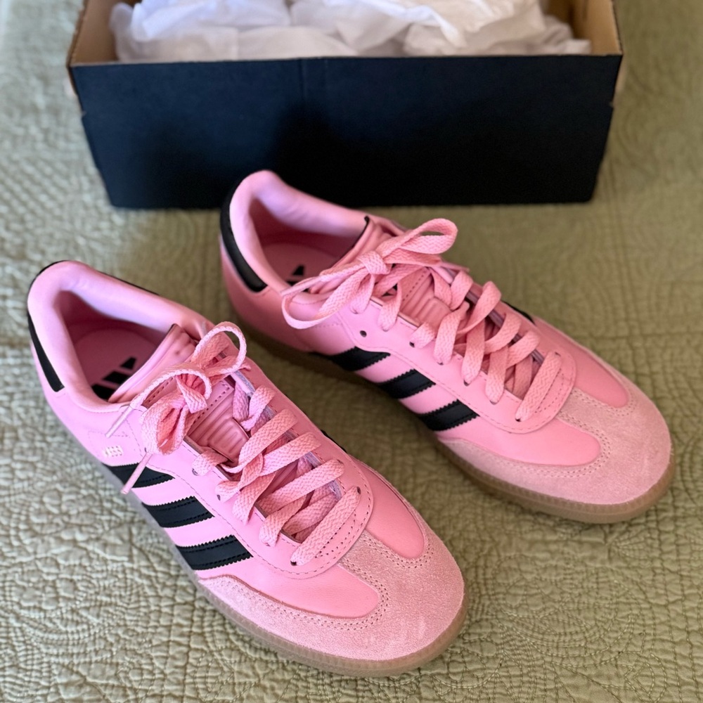 Adidas Samba Messi J Pink Sneakers